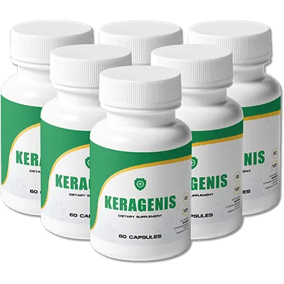 Six bottles of KeraGenis — 180-day supply